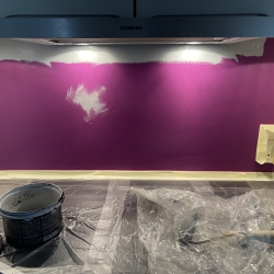 Microcement væg før installation